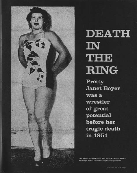 1951 Janet Boyer Female Wrestlers Wrestler Lady