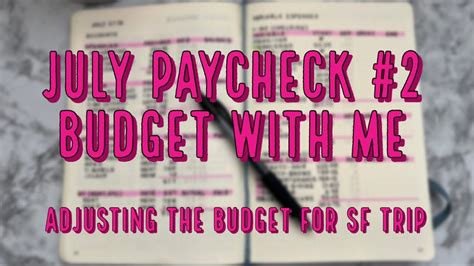 Budget With Me July Paycheck 2 Single Mom Budgets Cashless