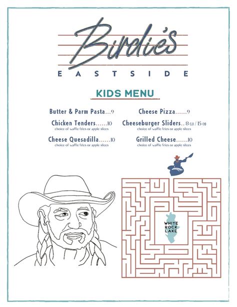 Menus | Birdies Eastside in Dallas, TX