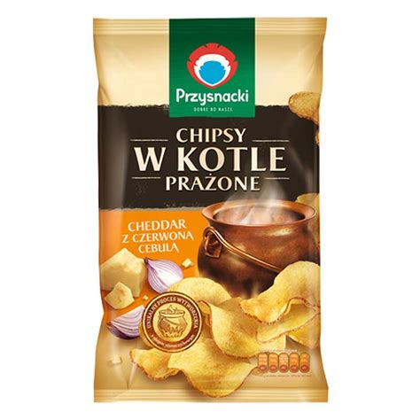 Przysnacki Chipsy W Kotle Prażone Cheddar Z Czerwoną Cebulą 125 G