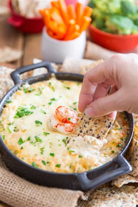 Cheesy Crab And Shrimp Dip • The Healthy Foodie