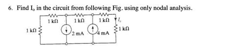 Solved Find Io In The Circuit From Following Fig Using Chegg