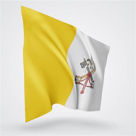 Premium Vector Vatican Vector Flag With Waves And Bends Waving In