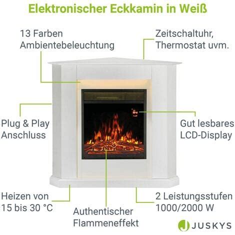 Juskys Elektrokamin 1000 2000 W Mit Heizung Kaminfeuer