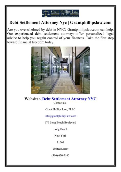 Ppt Debt Settlement Attorney Nyc Grantphillipslaw Powerpoint