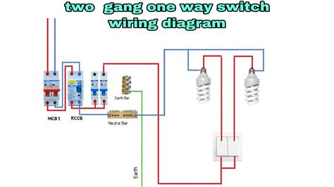 Double Gang Light Switch Wiring Diagram Wiring 2 Gang Light