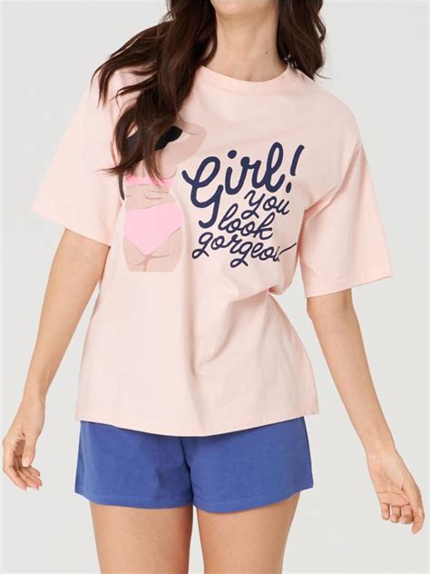 Pijama din două piese Culoare nude SINSAY DB X