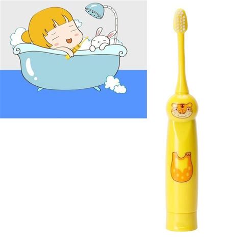 Duokon Brosse à dents pour enfants Tigre Jaune Brosse à Dents