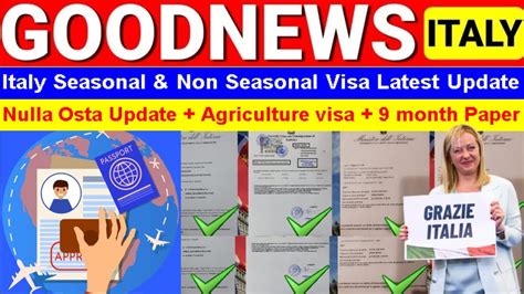 Italy Seasonal Immigration 2023 Nulla Osta Agricultural Visa 9