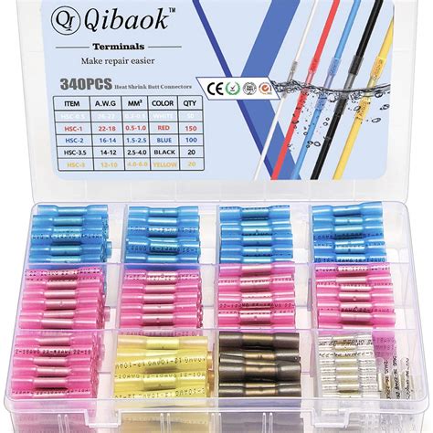 Qibaok 340 PCS Heat Shrink Butt Connectors Ubuy South Africa