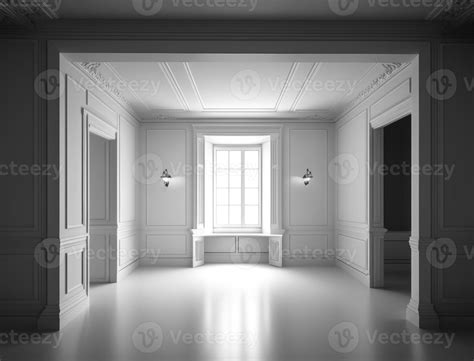 Empty white room interior created with technology 22321498 Stock Photo ...