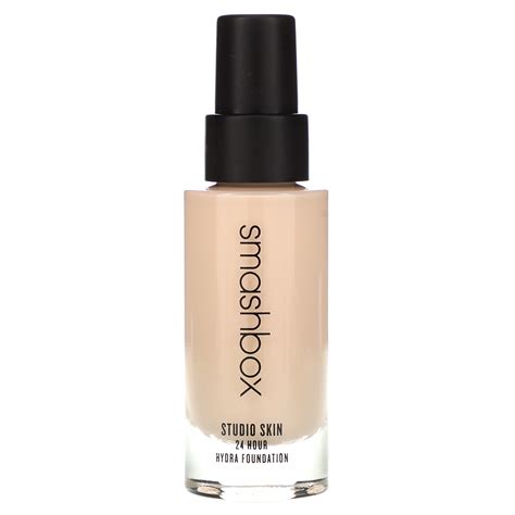 Smashbox, Studio Skin 24 Hour Hydrating Foundation 0.1 Very Fair with Neutral Undertone, 1 fl oz ...