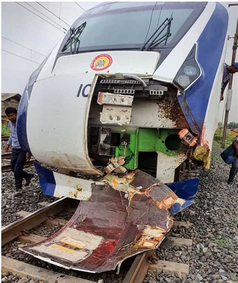 In Pics What Happened To Mumbai Gandhinagar Vande Bharat Express Train