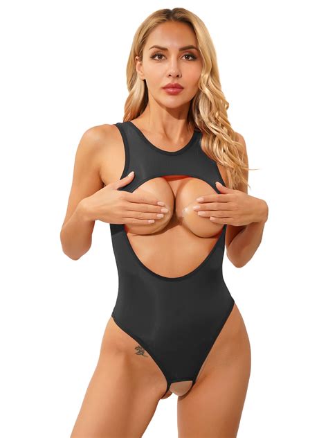 Womens Sexy High Cut Thong Leotard Bodysuit Lingerie One Piece Monokini