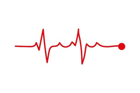 Ekg Serca Bicie Linii Ikona Symbol Bicie Serca Tętno Szpitala Logo Znak