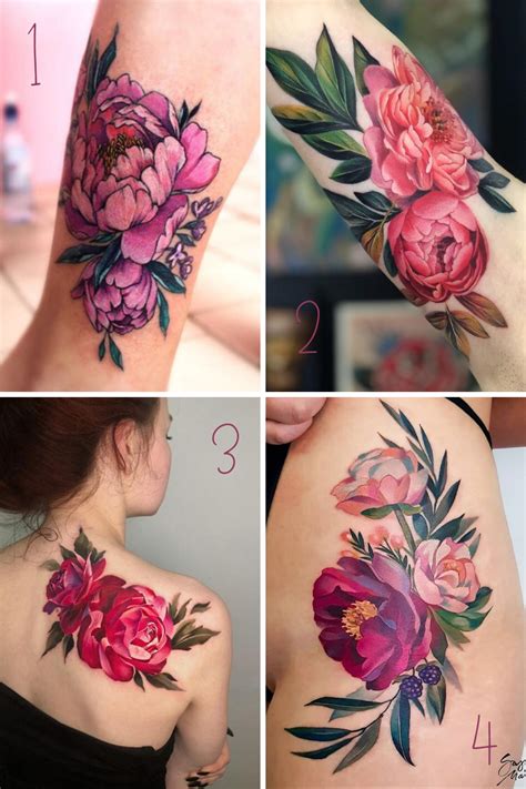 Pink Peony Tattoo Peonies Tattoo Peony Flower Tattoos Rose Tattoos