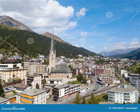 Davos Stock Photo Image Of Mountain Blue Chalet Alpine 158544050