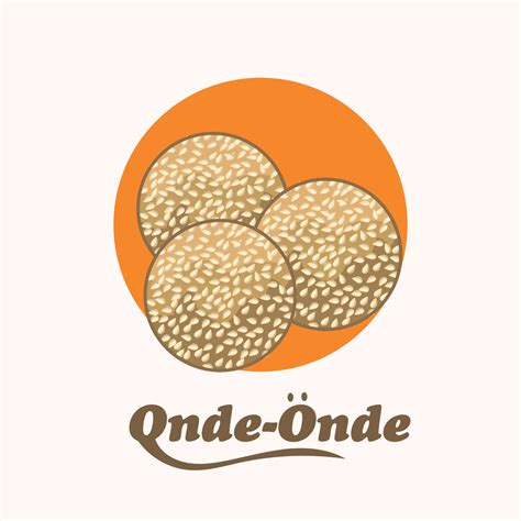 Onde Onde Is Traditional Snack From Indonesia 15332147 Vector Art At