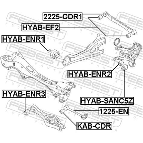 Febest Querlenker Hinterachse Innen Passend F R Hyundai Elantra I