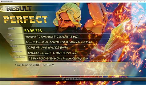 Street Fighter V Official Pc Benchmark Tool Street Fighter V