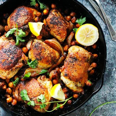 One Pot Harissa Chicken With Chickpeas And Yogurt Platings Pairings