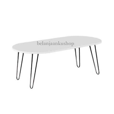 Jual Meja Tamu Minimalis Oval Scandinavian Meja Kopi Coffe Table