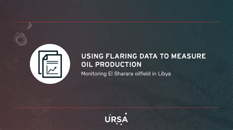 Story Map Using Flaring Data To Measure Oil Production Ursa Space