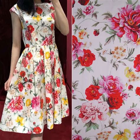 Aliexpress.com : Buy sicilian floral print cotton poplin fabric for ...