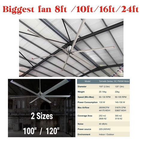 Elmark 8ft10ft16ft24ft Biggest Size Industrial Ceiling Fan Kipas