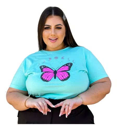 T Shirt Plus Size Blusa Feminina Camiseta Varias Estampas Mercadolivre