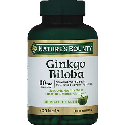 Nature S Bounty Ginkgo Biloba 60 Mg Capsules Vitamins And Supplements Foodtown