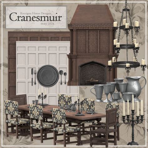 KHD Cranesmuir Dining Set Kerrigan House Designs In 2024 Sims