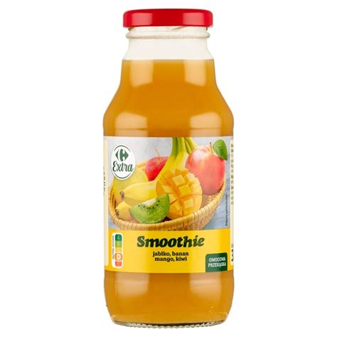 Carrefour Extra Smoothie jabłko banan mango kiwi 330 ml Zakupy online