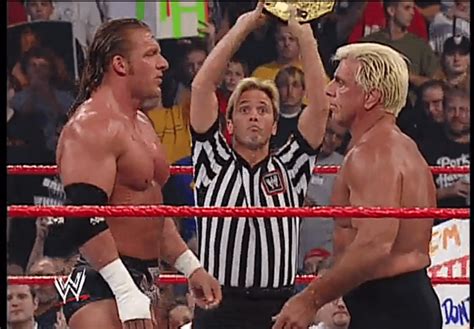 Ric Flair vs Triple H for the World Heavyweight Championship. September ...