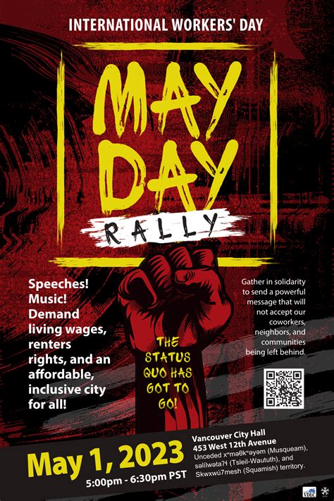 Media Advisory May Day Rally At Vancouver City Hall Vancouver And