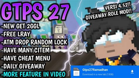 ATM DROP GGL GTPS 27 GIVEAWAY ROLE MOD Gtps Terbaru 2024 Growtopia