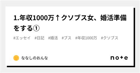 1 年収1000万↑クソブス女、婚活準備をする①｜ななしの年収1000万↑クソブス女｜note