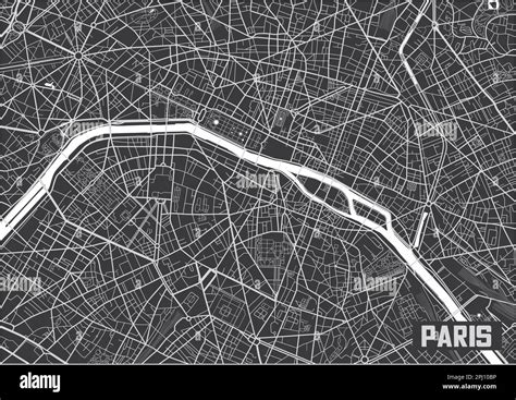 Dise O Minimalista De P Ster De Mapa De La Ciudad De Par S Imagen