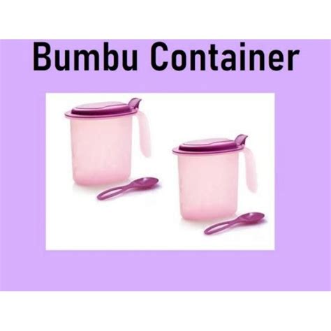 Jual Bumbu Container Original Tupperware Tempat Bumbu Warna Ungu Free