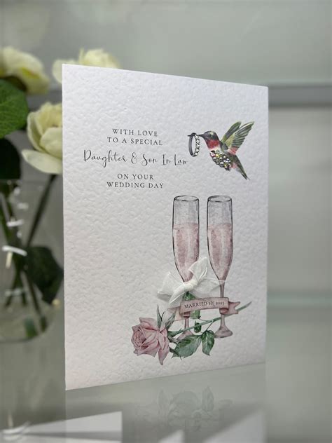 Son And Daughter In Law Daughter And Son In Law Wedding Card Etsy Uk