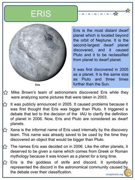 Eris Dwarf Planet Information