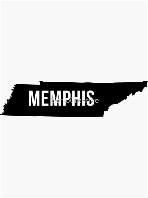 Memphis Tennessee Silhouette Sticker For Sale By Cartocreative