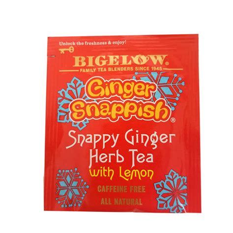 Wholesale Ginger Snappish Herbal Tea With Lemon Single Packet