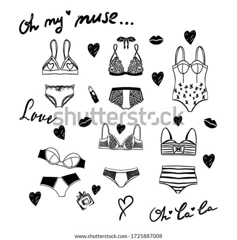 Vector Lingerie Seamless Set Vector Underwear Stock Vector Royalty Free Shutterstock