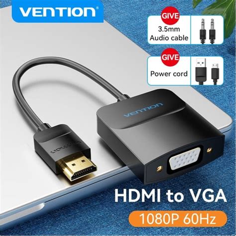 Vention Conversor Hdmi Para Vga Preto Pccomponentes Pt