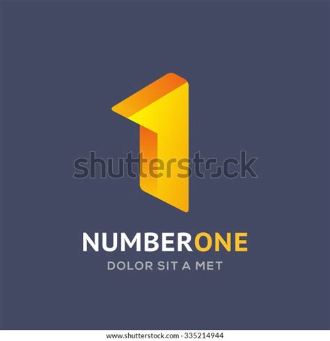 Number One 1 Logo Icon Design Stock Vector Royalty Free 335214944