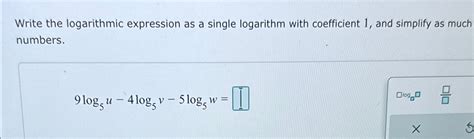 Solved Write The Logarithmic Expression As A Single Chegg