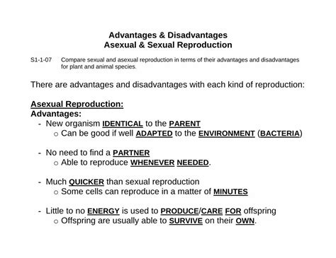 PDF Advantages Disadvantages Asexual Sexual Haywardscience