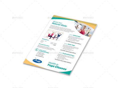 Yoga Fitness Flyers 4 Options Print Templates Graphicriver