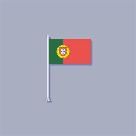 Ilustra O Da Bandeira De Portugal Modelo Vetor Premium